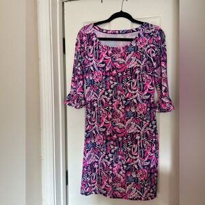 Lilly Pulitzer dress, navy blue and pink. Size extra small